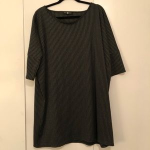 Daisy Street Asos Dark Olive Green Ribbed Dress